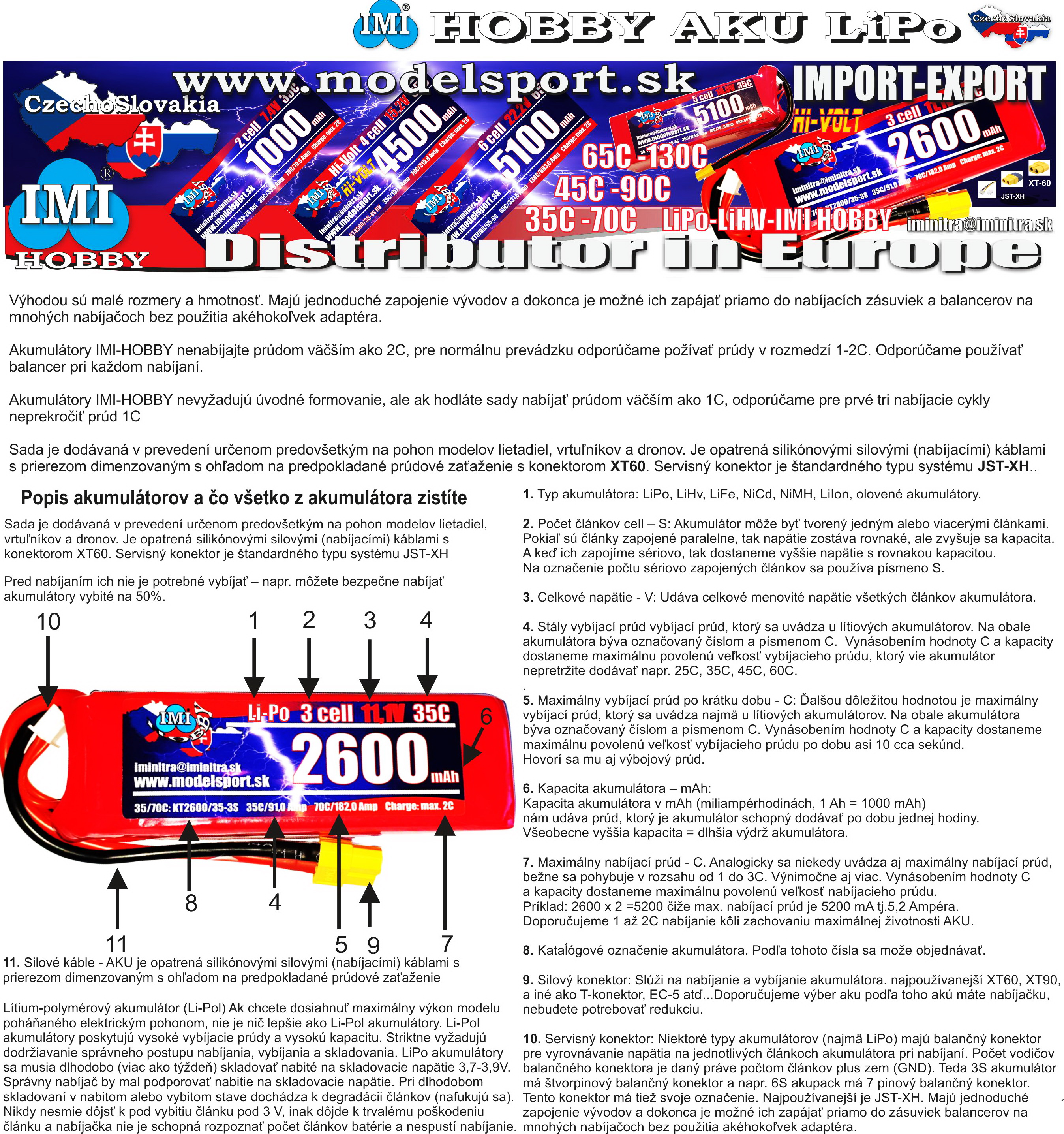 LiPo, Kypom-IMI, AKU, akumulator, Batery, MODELSPORT,