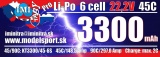 IMI-KYPOM  LiPo 6S 22,2V 3300mAh 45/90C IMI Pro